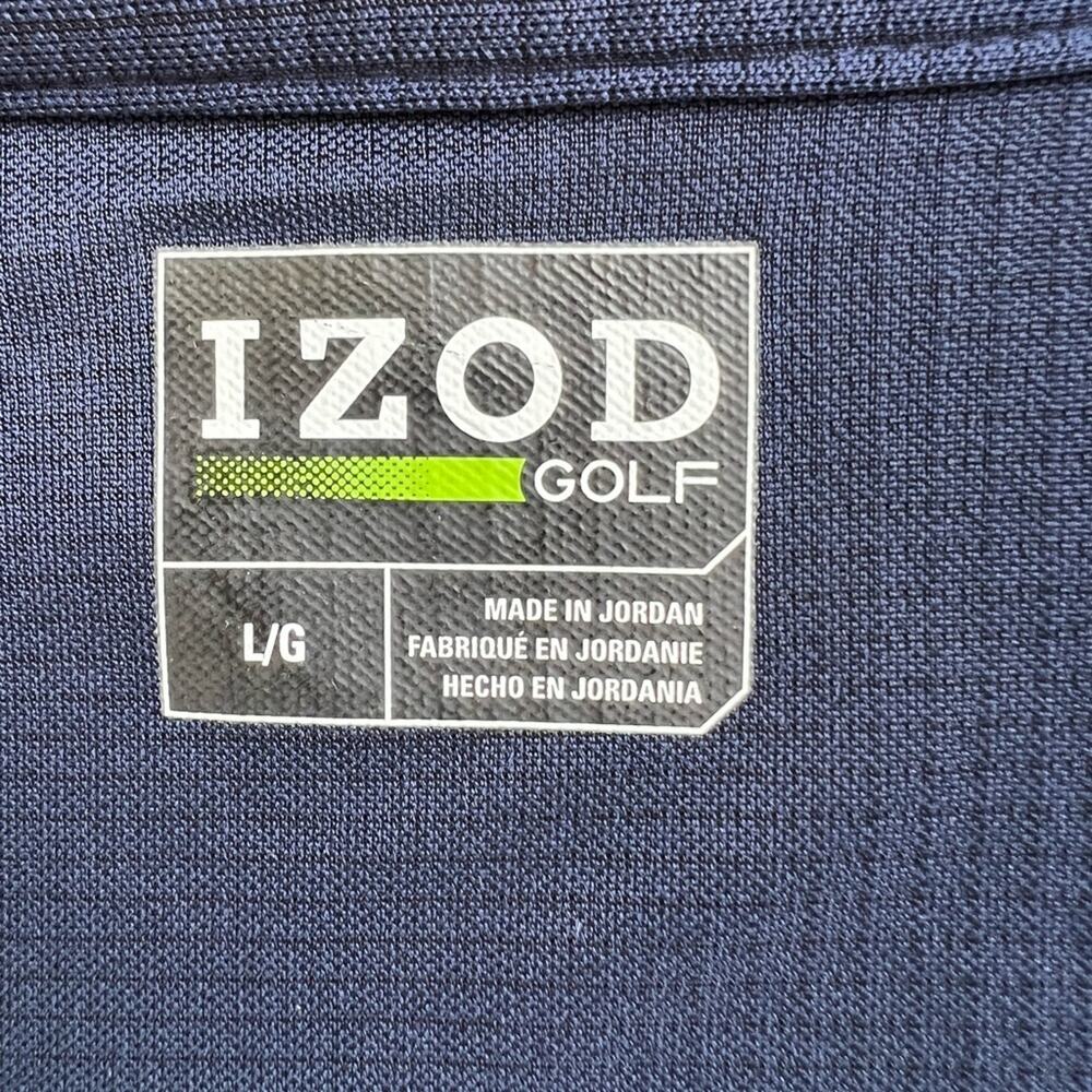 Izod Golf Navy Blue Quarter Zip Lightweight Long Sleeve Pullover Size L Men's - Picture 6 of 10